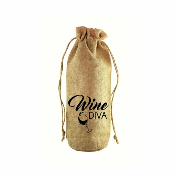 Zees Creations Wine Diva Jute Wine Bottle Sack JB1018